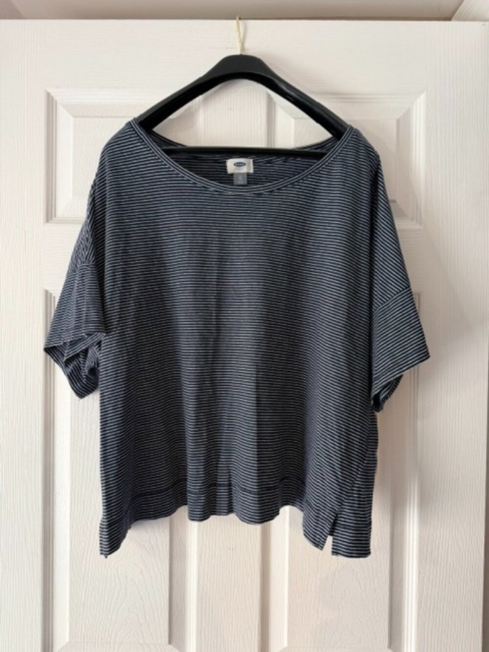 Old Navy Navy & White Striped Oversized Cotton Top – Size XL